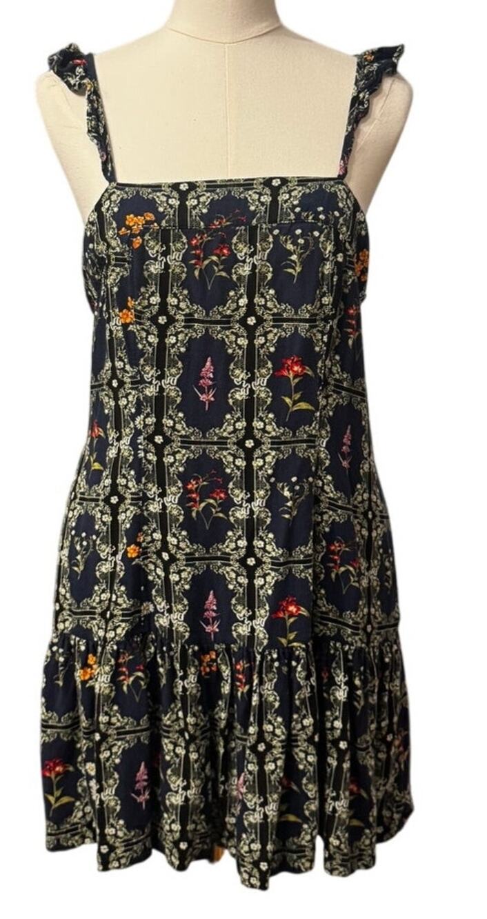 Agua Bendita x Target Floral Print Tiered Mini Dress, Size M